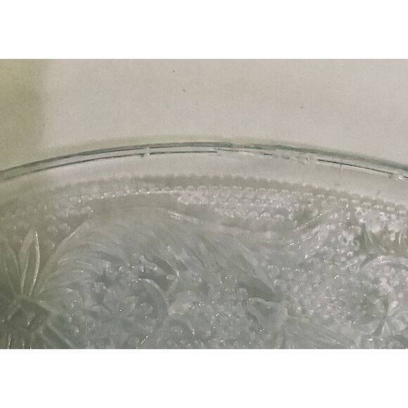 Glass Berhad Fleur de Lis Pattern Crystal Dinner Plate 10" - Picture 5 of 6